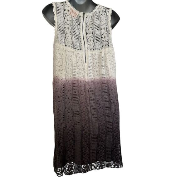 Skies Are Blue Women's M Ombré Lace Sleeveless Knee Dress Multicolor - Picture 3 of 8